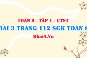 Bài 3 trang 112 SGK Toán 8 Tập 1 Chân trời sáng tạo